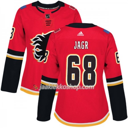 Nainen NHL Calgary Flames Pelipaita Jaromir Jagr 68 Adidas 2017-2018 Punainen Authentic
